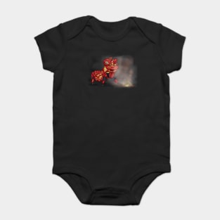 Chinese Lion Dancers Firecracker Illustration Baby Bodysuit